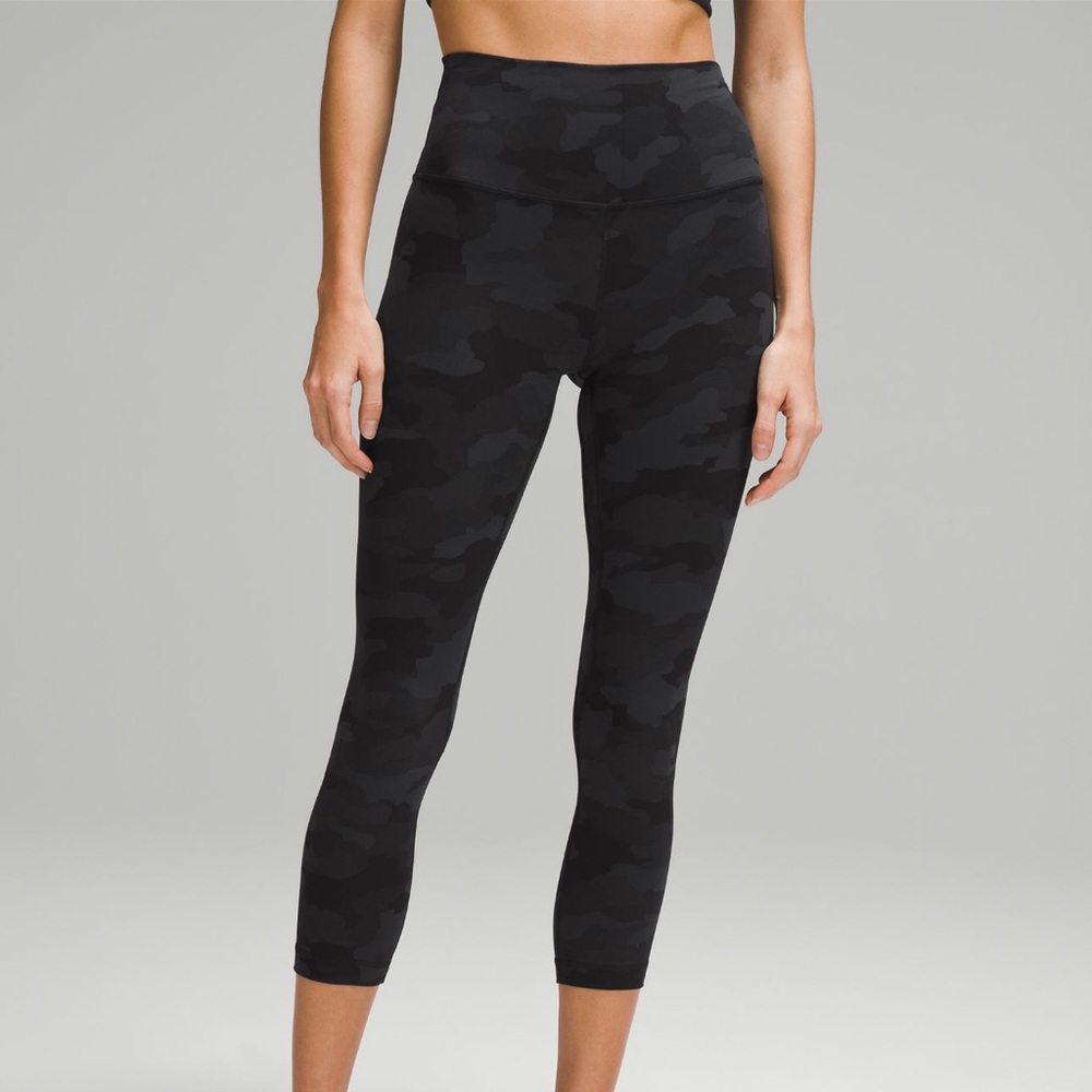 lululemon Align High Rise Crop 23” - Heritage 365 Camo Deep Coal Multi Size 12